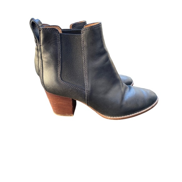 Madewell Black leather the Regan heeled boot size 7.5 - Picture 2 of 7
